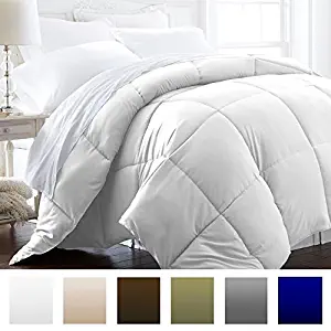 Beckham Hotel Collection 1600 Series - Lightweight - Luxury Goose Down Alternative Comforter - Hotel Quality Comforter and Hypoallergenic - King/Cali King - Pure White