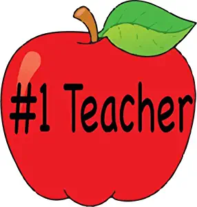 #1 Teacher Apple Refrigerator Bumper Magnet - School Teacher Gift - Perfect Teacher Appreciation Gift