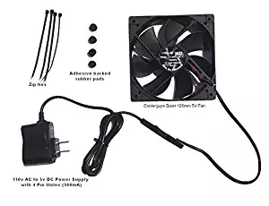 Coolerguys Quiet AC Powered Receiver/Component Cooling Fan Kits (120mm)