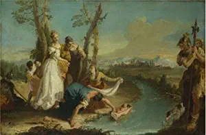 'Francesco Zugno - The Finding Of Moses,after 1740' Oil Painting, 12x18 Inch / 30x47 Cm ,printed On High Quality Polyster Canvas ,this High Definition Art Decorative Prints On Canvas Is Perfectly Suitalbe For Garage Decoration And Home Decor And Gifts
