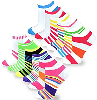TeeHee Fashion No Show/Low Cut Fun Socks 12 Pair Pack