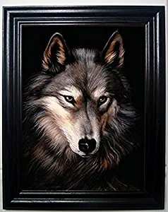 LONE WOLF 3D FRAMED Wall Art----Lenticular Technology Causes The Artwork To Have Depth and Move-HOLOGRAM Style Images-HOLOGRAPHIC Optical Illusions By THOSE FLIPPING PICTURES