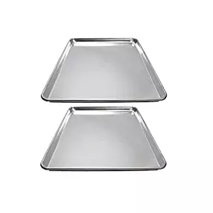 Winware ALXP-1318 Commercial Half-Size Sheet Pans, Set of 2 (13-Inch x 18-Inch, Aluminum)
