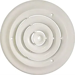 Rocky Mountain Goods Round Ceiling Diffuser with Installation Kit - Create a more consistent flow of air throughout room - Includes screws for install - Solid metal design - Premium finish (8")