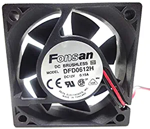 for Fonsan DFD0612H 6CM 6020 12V 0.15A 2-Wire Cooling Fan