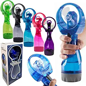 iGifts Inc. Portable Travel Misting Cool Fan Mist Humidifier Spray Bottle Battery Operated