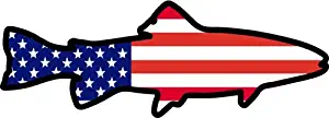 American Flag Trout Refrigerator Bumper Magnet - Perfect Fishing Angler Gift