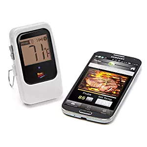 Maverick ET-735 Bluetooth 4.0 Wireless Digital Cooking Thermometer, Monitors 4 Probes Simultaneously, White, 