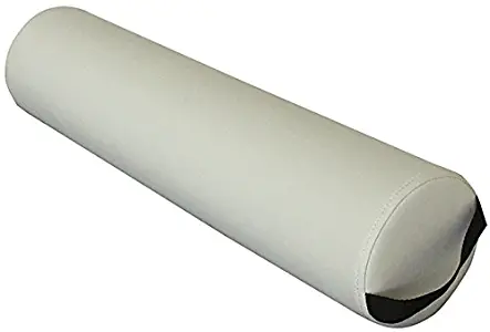 ForPro Full Round Bolster, Crème, Oil and Stain-Resistant, for Massage and Yoga, 6” R x 26” L