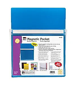 Charles Leonard Magnetic Pocket, 9-1/2" Wide x 11-3/4" High, Blue, Sold as Set of 6 Each (26100)
