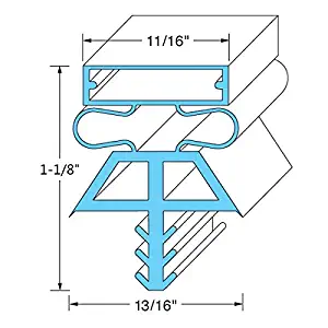 Kolpak 22518-1075 Magnetic Right Hand Door Gaskets 3-Sided for Freezers/Coolers/Refrigerators 36" x 78"