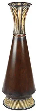 Hosley 24 Inch High Brown and Cream Floor Vase Ideal Gift for Wedding Special Occasions and for Dried Flowers Home Office Party Spa P1
