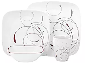 Corelle Square 16-Piece Dinnerware Set, Splendor, Service for 4