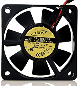 for ADDA 6CM 6025 12V 0.23A AD0612HB-A70GL 2-Wire Double Ball Cooling Fan