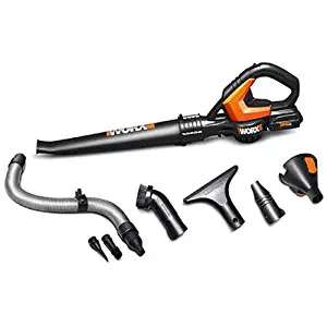 Worx AIR 20V Multi-Purpose Blower/Sweeper/Cleaner with 120 MPH / 80 CFM Output, 3.5 lb Weight, 20V Battery PowerShare Platform, with Accessories – WG545.1