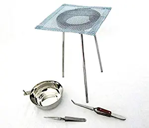 OSJS 4 Piece Soldering Tripod Kit with Cooling Cup and 2 Pair of Tweezers