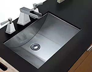Ruvati RVH6110 Brushed Stainless Steel Bathroom Undermount Sink, Stainless Steel