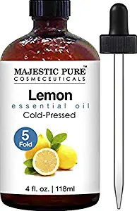 Majestic Pure Lemon Oil, Therapeutic Grade, Premium Quality Lemon Oil, 4 fl. oz