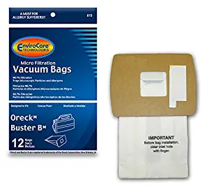 EnviroCare Replacement Vacuum Bags for Oreck Super-Deluxe Compact and Buster B Canisters 12 Pack