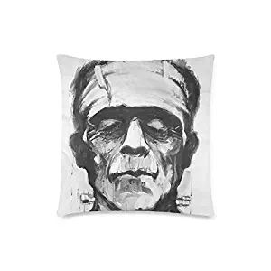 Yunlenb Different Styles Comfortable Super Soft Square Shaped Pillow Case - Home Sofa Bedding Car Office Pillow Case Decor - Frankenstein Monster 18x18Inch