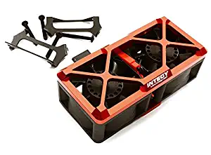 Integy RC Model Hop-ups C28697RED Ultra High Speed Twin Cooling Fan Kit 17k RPM for Traxxas X-Maxx