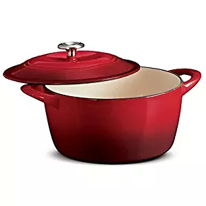 TRAMONTINA 6.5 Qt ROUND Dutch Oven OMBRE RED Enameled Cast Iron by Tramontina