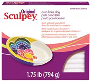 Polyform Sculpey Original Polymer Clay, 1.75-Pound, White