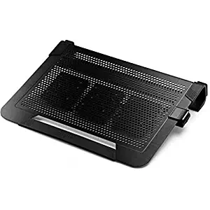 Cooler Master NotePal U3 PLUS - Gaming Laptop Cooling Pad with 3 Moveable High Performance Fans (Black)