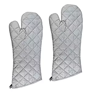 New Star 32109 Silicone Oven Mitts/Gloves, 17-Inch, Set of 2