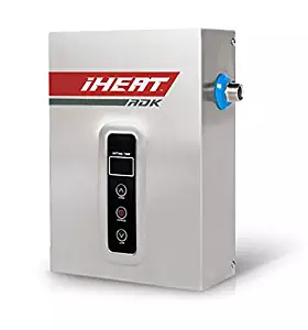 iHeat Tankless S-12 240V 54A 12KW Stainless Steel Enclosure 7.2" by 11" by 3" 1/2"CPT 36' AWG#6 Electric Water Heater, 7.5 lb