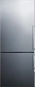 Summit FFBF287SSIMLHD 28 Inch Counter Depth Bottom Freezer Refrigerator in Stainless Steel
