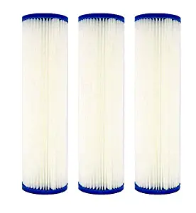 IPW Industries Inc Watts Pack of 3 Filter (WPC0.35-975) 9.75"X2.75" 0.35 Micron Pleated Sediment Filters