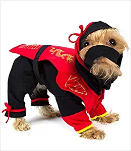 Puppe Love Dog Costume - Dragon Ninja Costumes Dress Your Dogs As Red Ninjas