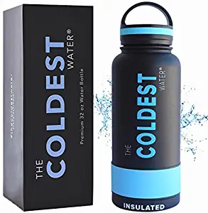 The Coldest Water Bottle - Wide Mouth 32 oz, 64 oz Vacuum Insulated Stainless Steel, Hot Cold, Modern Double Walled, Simple Thermo Mug, Hydro Metal Canteen Cold 36+ Hrs