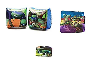 AIT Corporation Nickelodeon Teenage Mutant Ninja Turtles Zipper Swim Bag Arm Floats and Sunglasses Set