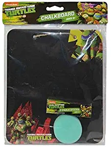 Nickelodeon Teenage Mutant Ninja Turtles 3pc Kids Chalkboard Set! Includes Chalk & Eraser!
