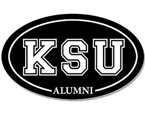 Magnet 3x5 inch Oval KSU Kansas State University Alumni Student (ka College Grad) Magnetic Magnet Vinyl Sticker