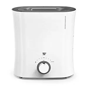 TaoTronics Evaporative Humidifier for Guitar Room, Top Fill Humidifiers with Wick Filter, No Mist & No Noise, Invisible Moisture for Instruments and Furnitures,White-(2.5 L/0.66 gal, 110V) (Renewed)