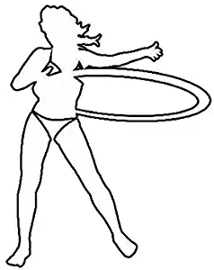 ION Graphics Magnet Hula Hoop Girl Magnetic Vinyl Die Cut Decal Beach Sexy 5" Car Magnet Bumper Sticker