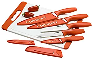 Cuisinart 11 Piece Knife Set and Non Slip Cutting Board 5 Knives and 5 Knife Covers