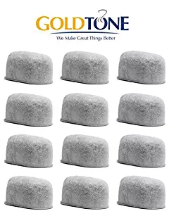 GoldTone Brand Replacement Charcoal Water Filter Cartridges for Keurig Classic and 2.0 Coffee Maker Machines [12 PACK]