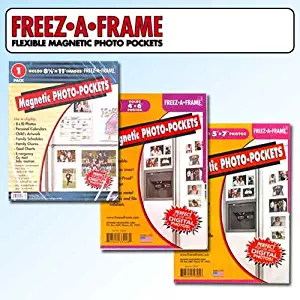 Clear Magnetic Picture Frames, Set of 4"x6", 5"x7" & 8.5"x11" Magnetic Photo Frames for Refrigerator, Freez-A-Frame