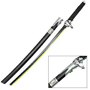 SI Dragonblade Katana Carbon Steel Blade Black Futuristic Cyborg Ninja Sword