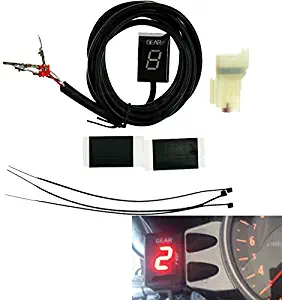 GFYSHIP Motorcycle LCD Electronics 1-6 Level Gear Indicator Digital Gear Meter For Kawasaki NINJA 250R FI MODEL 2013-2015 300 2013-2018 400R 2013-2016 400 2018 650 2012-2016 1000 2011-2016