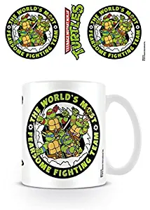 1art1 Teenage Mutant Ninja Turtles Photo Coffee Mug - Retro, Fearsome Fighting Team (4 x 3 inches)