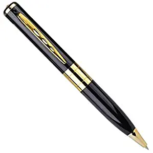 Gold Spy Pen Cam Camera HD 1080P for Hidden Surveillance Multifunctional for Writing, Photos Pictures and Videos Recorder for Home, Business and Conference
