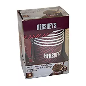 HERSHEY'S IC13895 Ice Cream Cups and Spoons, Tan (Discontinued by Manufacturer)