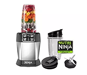 Ninja BL480REF Renewed"Nutri Ninja Auto-iQ" Blender, Silver/Black