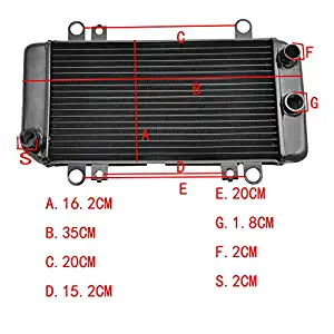 Nathan-Ng - For Kawasaki Ninja 250R EX250 2008 2009 2010 2011 2012 Motorcycle Parts Aluminium Radiator Replacement Engine cooling