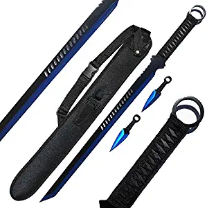 Ace Martial Arts Supply Ninja Sword Machete Throwing Knife Tactical Katana Tanto Blade, 27-Inch …